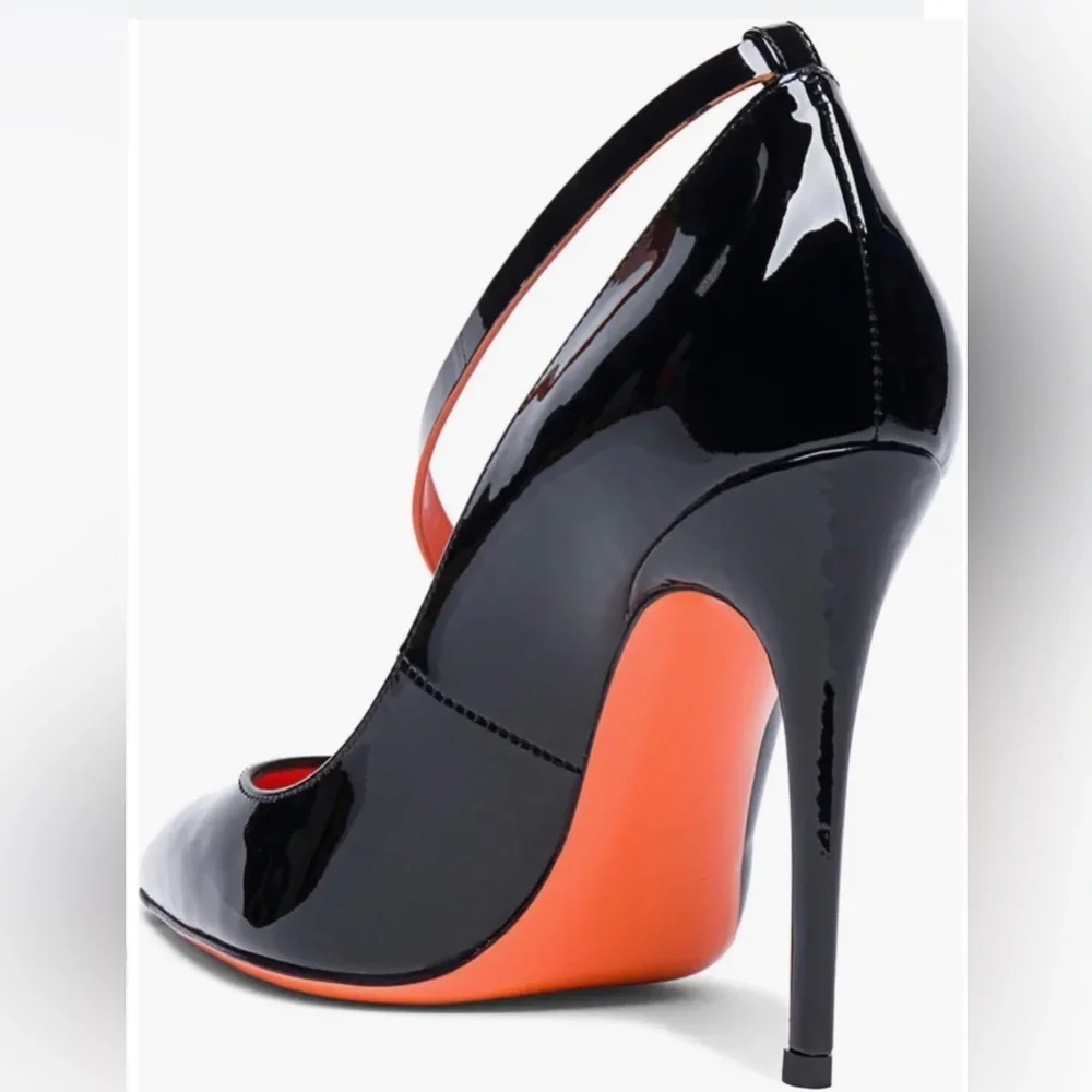 Santoni Patent Leather Heels Court